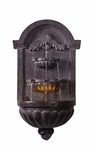 Kenroy Home San Pablo Indoor/Outdoor Wall Fountain with Light, Plum Bronze Finish, 34.6 inch Height, 19.5 inch Width, 9.5 inch ext.