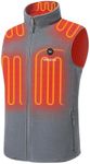 Venustas Men's Heated Vest, Up to 28 Hours Warmth, Heated Fleece Vest with Battery Included