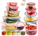 RFAQK Food Storage Containers with Lids Airtight-85 OZ to 1.2 OZ-Leakproof Clear Plastic Meal Prep Containers Reusable-Microwave and Dishwasher Safe