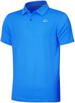 Willit Boys' Golf Polo Shirts Short Sleeve Youth Athletic Shirts Kids Quick Dry Active Shirts UPF 50+ Brilliant Blue XL