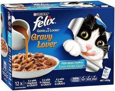 FELIX As Good As It Looks Adult Wet Cat Food Gravy Lover Fish Selection 60x85g