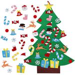 AerWo DIY Felt Christmas Tree Set + 26pcs Detachable Ornaments, 3FT Kids Wall Hanging Xmas Gifts for Christmas Decorations