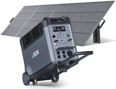 ABOK 3600 Portable Power Station, 3840Wh LiFePO4 Battery, 3600W Electric Solar Generator for Home Use, Power Outages, Emergency, Outdoor Camping, RVs (3840Wh + Extra Battery)