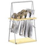 Parage 25 Pieces Regal Cutlery Set Premium Stainless Steel with Stand (Contains: 6 Table Fork, 6 Table Spoon, 6 Dinner Spoon, 6 Tea Spoon, 1 Cutlery Stand) Spoon Set for Dining Table Stylish