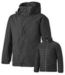 Dickies Men's 3 in 1 Performance Jacket Work With Inner Puffer Jacket Breathable Waterproof Windproof