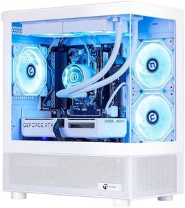 NINGMEI Performance Gaming Desktop PC – AMD Ryzen 7/9 CPU, RTX 50 Series GPU, 32 GB DDR5 RAM, 2 TB NVMe SSD, Windows 11 Pro – VR Ready, Ray Tracing, USB-C, Wi-Fi 6 – Fast Load, Smooth 4K Gaming