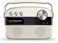 Carvaan Saregama Marathi - Bookshelf Portable Music Player with 5000 Preloaded Songs, FM/BT/AUX (Porcelain White)