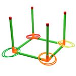 Lbsel Ring toss game for kids, outdoor games for adults and family, lawn games, backyard games, for boys and girls, suitable for 3+ years old children and adults