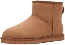 CLPP'LI Womens Classic Mini Winter Snow Boots - Tan - 10