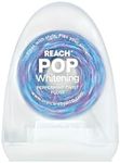 REACH POP Whitening Dental Floss, Peppermint, Baking Soda Infused, Vegan Wax, Plaque Remover, PFAS-Free, Shred Resistant, Cruelty Free, Eco Friendly PCR Holder, Oral Care, 54.6yd, 1 Pack