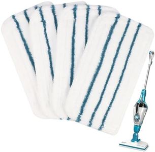 4 PCS Replacement Pads Accessories Compatible with Black+Decker Steam Mop SM1600, SM1610, SM1620, HSM13E1, HSMC1300FX, HSMC1321, HSMC1321APB, HSMC1361SGP, BDH1855SM, BDH1760SM, SMP20 Mop Pads