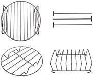 Air Fryer Rack Accessories,Multi-purpose Double Layer Rack with Skewer, Stackable Metal Holder, Compatible with Instant Pot XL Air Fryer Philips Ninjia Cosori Cozyna Gowise 5.3-5.8QT (7 Inch)
