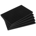 Warmhm 5pcs Black Velvet Ring Display Tray Foams Earring Storage Box Liners Sponge Insert Jewelry Display Pad Holder