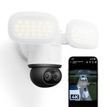 Reolink TrackFlex Floodlight WiFi, 4K PTZ Camera Outdoor, 360° Auto-Tracking Zoom, 270° PIR Detection, 3000 Lumens, Floodlight Camera Wi-Fi 6 with Local AI Video Search, 24/7 Recording, Hardwired
