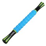YANSYI Muscle Roller Stick for Athletes - Body Massage Roller Stick - Release Myofascial Trigger Points Reduce Muscle Soreness Tightness Leg Cramps & Back Pain for Physical Therapy & Recovery (Blue)