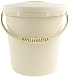 Junior Joy 16L Nappy Pail with Lid and Strong Handle - 80x60x47cm, Multi-Use Storage Bin - Cream