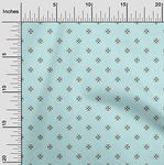 oneOone Cotton Jersey Baby Blue Fabric Diamond Shape Small Sewing Material Print Fabric by The Yard 58 Inch Wide