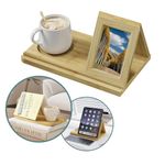 Semiocthome Picture Frame Phone Docking Station with Bookshelf, Desk Nightstand Organizer with Book Rest, Present for Men Birthday Anniversary Ideas