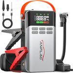 Car Battery Booster Jump Starter with 150PSI Air Compressor,8-IN-1 5500A Jump Starter Power Pack Portbale(All Gas/12L Diesel/Hybrid),21800mAh Car Starter Power Bank with Jump Leads,Flashlight