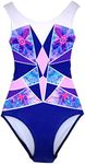 United All Around Gymnastics Leotards for Girls, Adult, Child, Toddler, Symmetrical Foral Design, 5-6 Years