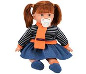 The Magic Toy Shop Bibi Doll - 18" Realistic Lifelike Sleeping Soft Body Ginger Baby Dolls with Freckles & Baby Sounds (Girl)