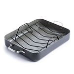 "GreenPan Chatham Healthy Ceramic Nonstick Roasting Pan, 13"" x 16""", gray