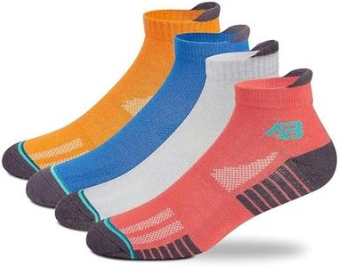 Antonio Benedetto Sports Ankle Length Unisex Socks, Made With Breathable, Anti Odour & Moisture Absorbent Combed Cotton with a Extra Durable Welt, Ideal for All Day Wear, Free Size (Pack Of 4)