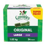 GREENIES Dog Treats Original Large Natural Dental Care, (34 Treats) 54oz. Pack