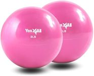 Yes4All Soft Weighted Toning Ball Smooth, 5lb Pair (5lb x2) - Pink