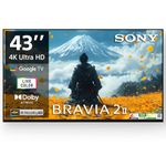 Sony 108 cm (43 inches) BRAVIA 2M2 Series 4K Ultra HD Smart LED Google TV K-43S22BM2