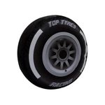 The London Toy Company Black Racing Car Tyre Cushion - Soft Plush Decorative Pillow - Ideal for kids and motorsport enthusiasts