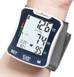 Wrist Blood Pressure Monitor Cuff, 120 Reading Memory, 2 User, BP Wrist Cuff with Voice Broadcast, Digital Blood Pressure Monitor with Large LCD Display for Detecting Irregular Heartbeat