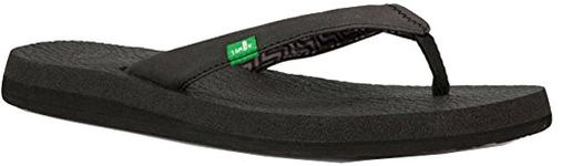 Sanuk Women's Yoga Serenity 4 Flip Flop, Black, 8 M US