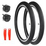 WEEROCK Two Pack 20 Inch Black Bicycle Tire 20 * 1.75 with 2 Pack Inner Tubes,Bike Tyre for 20 Inch Bicycle, Kid Bike, Child Bicycle, Boy Girl Bicycle, Tricycle.