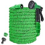 AWXYZ Expandable Garden Hose,25ft/50ft/100ft Garden Hose Pipe,Garden Hosepipes,Magic Lightweight Watering Hose Pipe with 8-Pattern Water Spray (25ft, Green)