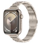 Tasikar Thin Metal Band Compatible with Apple Watch Band 42mm(Series10) 41mm 40mm 38mm Women Stainless Steel Replacement Strap Compatible with iWatch SE Series 10 9 8 7 6 5 4 3 2 1, Starlight