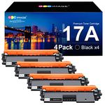 GPC Image 17A Toner Cartridge Replacement for HP 17A CF217A Black Toner Cartridge Compatible with Laserjet Pro M102a M102w Pro MFP M130nw M130a M130fn M130fw Series Printer, 4 Black