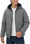 Pioneer Camp Men's Winter Puffer Jacket Sherpa Lined Hooded Water Resistant Midweight Warm Insulated Quilted Down Coat Parka