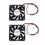 JZK 2PCS 60 x 60 x 10 mm 2pin DC 12V Mini Silent Cooling Fan with Wires 6010 Small Quiet Cooling Fan 60mm 6cm Miniature brushless DC Fan 12V 3D Printer Fan with Cable, heatsink Fan