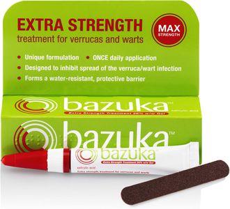 Bazuka Extra Strength Verruca & Wart Treatment Gel with Emery Board, 6g