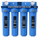 IONIX 4 stage Washable UF Supreme Tank filter for whole house water filteration with 4 stages, All Type of Impurity removal from supply/Submersible Water | Tank water filter | 1 set | blue