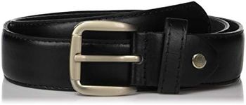 Men's Black Leather Money Belt Size