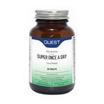 Quest - Super Once a Day Multi-Nutrients 6 Hour Timed Release Multivitamin Tablets for Men & Women. All-in-One Vitamin and Minerals Supplements. Vegetarian & Gluten- Free (60 Tablets)