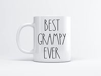 Best Grampy Ever Coffee Mug - Font Rae Dunn Inspired - Grampy Rae Dunn Style Coffee Mug - Father's Day/Mother's Day - Family Coffee Mug for Birthday Present for The Best Grampy Ever Mug 11oz