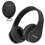 PowerLocus Wireless Bluetooth Over-Ear Stereo Foldable Headphones, Wired Headsets Noise Cancelling with Built-in Microphone for iPhone, Samsung, LG, iPad (Black)