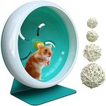 Hamster Wheel,Silent Hamster Wheel,Silent Wheel,Quiet Hamster Wheel,Super-Silent Hamster Exercise Wheel,Adjustable Stand Silent Hamster Wheel for Hamsters,Gerbils,Mice,Small Pet 7in (Blue A)