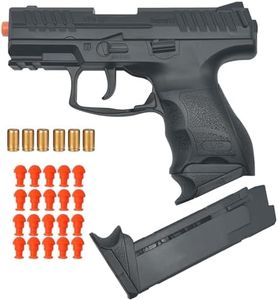 Dreamplay Shell Ejecting Toy Gun, VP9 Realistic Automatic Pull Back Action Shooting Games Education Model Toy for Kids Gifts