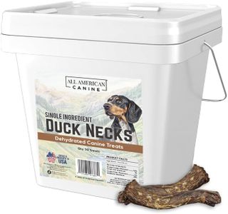 All American Canine Natural Duck Neck Dog Treats – Single Ingredient, Dehydrated & Chewy – Low-Fat, High-Protein Training Reward – Made in USA – 50 Treats