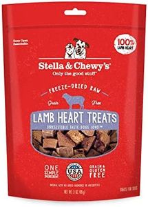 Stella & Chewy's Freeze-Dried Raw Single Ingredient Lamb Heart Treats, 3 oz. Bag