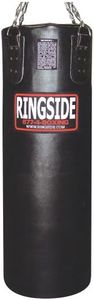 Ringside 100-pound Leather Boxing Punching Heavy Bag (Filled), Black